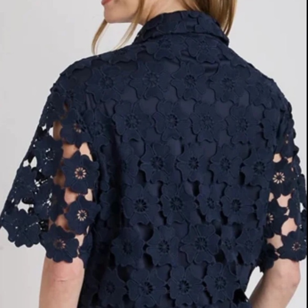 NWT Umgee blue lace heavy collared dress size XXL - Picture 2 of 7